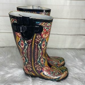 Corkys Women’s Colorful Floral Rain Boots